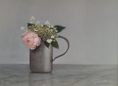 Rose and Hydrangea in a Quart Measure