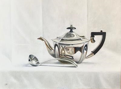 Teapot and Silver Ladle