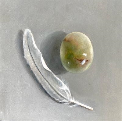 Marble Egg and Feather