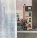 4.00pm New Year's Day Paris by Linda Brill, Painting, Oil on Board