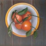 Bowl of Oranges by Linda Brill, Painting, Oil on Board