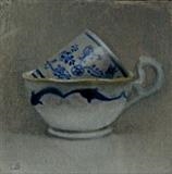 China Blue by Linda Brill, Painting, Oil on Board