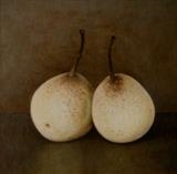 Chinese Pears by Linda Brill, Painting, Oil on Board