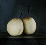 Chinese Pears II by Linda Brill, Painting, Oil on canvas