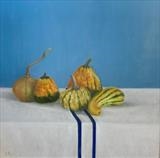 Gourds by Linda Brill, Painting, Oil on Board