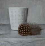 Grey by Linda Brill, Painting, Oil on Board