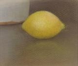 Lemon and Pot by Linda Brill, Drawing, Pastel on Paper