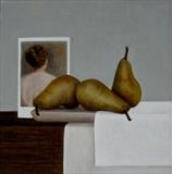 Pears by Linda Brill, Painting, Oil on Board