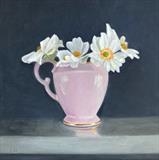Pink Jug by Linda Brill, Painting, Oil on Board