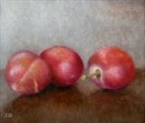 Plums by Linda Brill, Painting, Oil on Board