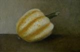 Striped Gourd by Linda Brill, Painting, Oil on Board