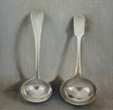 Two Ladles by Linda Brill, Painting, Oil on Board