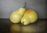 Two Williams Pears by Linda Brill, Painting, Oil on Board