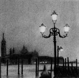 Venice Lamp by Linda Brill, Drawing, Charcoal on Paper